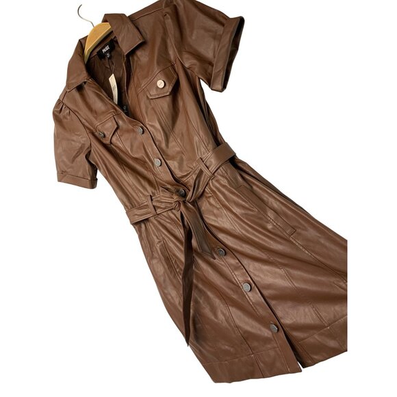 NWT Paige For Anthropologie XS Amina Dress Buttery Faux Leather RII10587 $299 - Picture 2 of 11